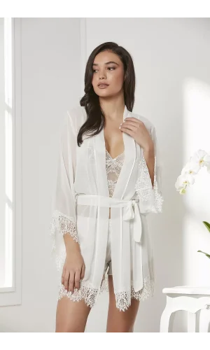 Pierre Cardin 7005 Sabahlıklı Şort Gecelik Takım
