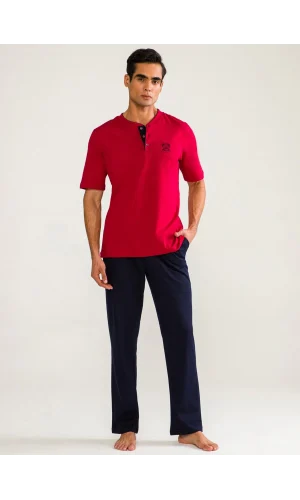 DS Damat 02000 Kısa Kol 3lü Erkek Pijama Takımı