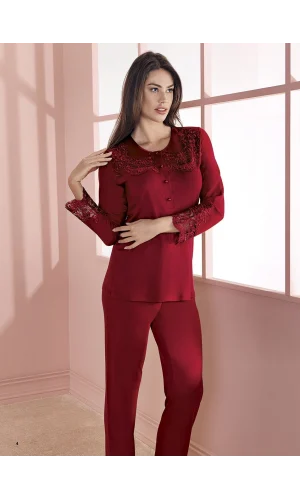 Espuar 757 Penye 3lü Sabahlık Pijama Takımı