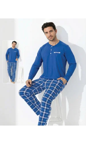Boyraz 0645 Erkek Uzun Kol Penye Pijama Takımı
