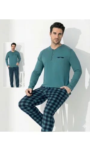 Boyraz 0689 Erkek Uzun Kol Penye Pijama Takımı