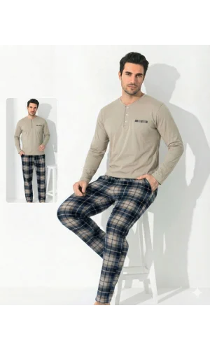 Boyraz 0697 Erkek Uzun Kol Penye Pijama Takımı