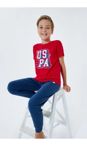 US Polo 2410-G Erkek Garson Pijama Takım