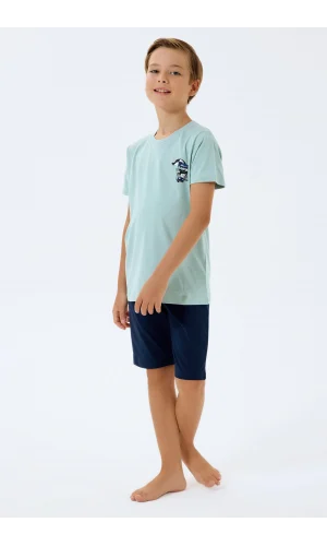RolyPoly 3813-G Erkek Çocuk Kısa Kol Pijama Takımı