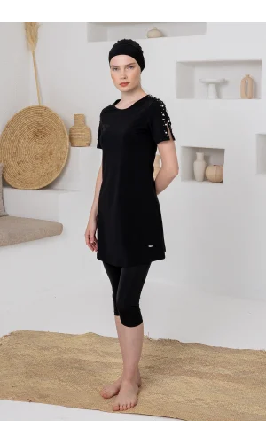 Adasea 1616 Tole Yarı Kapalı Tesettür Mayo