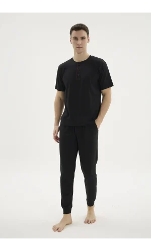 Kocabey KKT-26155 Erkek Midi Yaka Pijama Takımı