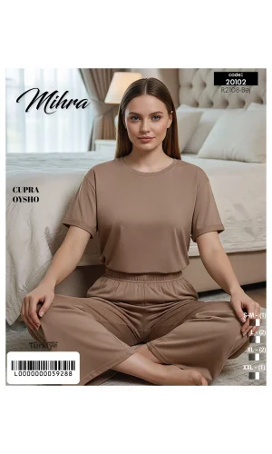 Mihra 20102 Kadın Oysho Kısa Kol Pijama Takımı