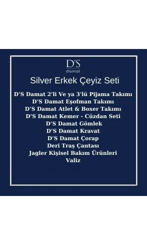 DS Damat 18 Parça Erkek Silver Çeyiz Paketi