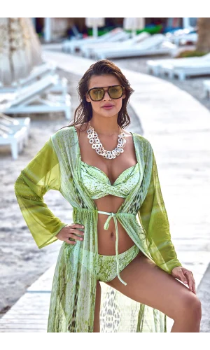 Argento 2106-3025 Kadın Önü Açık Uzun Kaftan