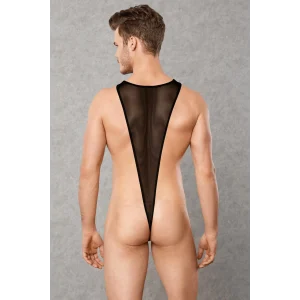 Doreanse 3014 Erkek Polyamid Siyah Transparan Fantezi Bodysuit