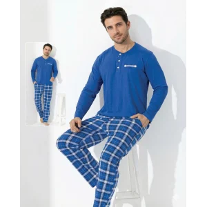 Boyraz 0645 Erkek Uzun Kol Penye Pijama Takımı