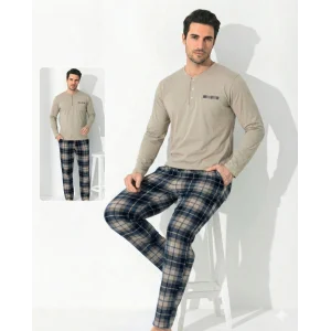 Boyraz 0697 Erkek Uzun Kol Penye Pijama Takımı