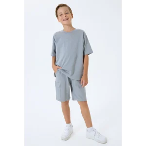 RolyPoly 3765-G Erkek Garson Kargo Bermuda Takım