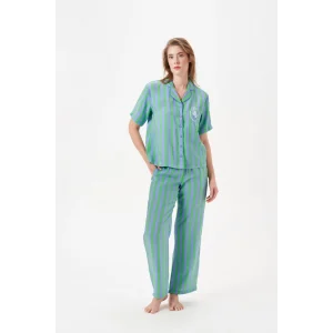 PJS 29043 Kadın Düğmeli Pijama Takımı