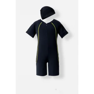 Adasea 1909 Çocuk Radha Likralı Paçalı Kısa Kollu Mayo