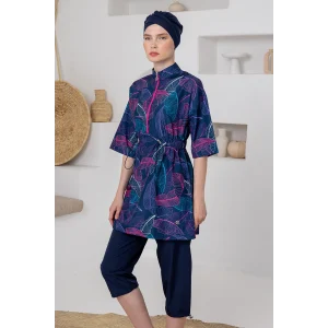 Adasea 1614 Arlot Yarı Kapalı Tesettür Mayo