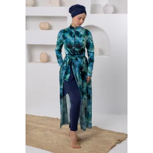 Adasea 1117 Rendy Likralı Uzun Kollu Tesettür Mayo