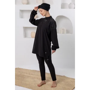 Adasea 1224 Alexandra Likralı Uzun Kollu Tesettür Mayo