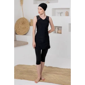 Adasea 1626 Kenna Yarı Kapalı Tesettür Mayo