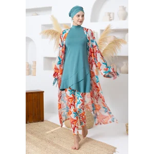 Maresiva 2113 Irene Likralı Uzun Kollu Tesettür Mayo