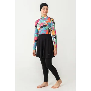 Maresiva 2902 Kız Çocuk Cındy Likralı Uzun Kollu Tesettür Mayo