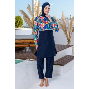 Rozamay 3506 Hortense Paraşüt Uzun Kollu Tesettür Mayo