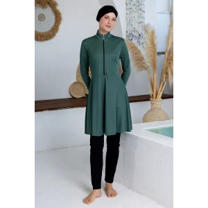 Rozamay 3128 Maysız Likralı Uzun Kollu Tesettür Mayo