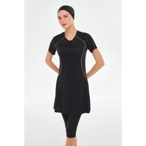 Rozamay 3606 Lalo Likralı Kısa Kollu Tesettür Mayo