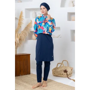 Rozamay 3403 Wendy Paraşüt Likra Uzun Kollu Tesettür Mayo