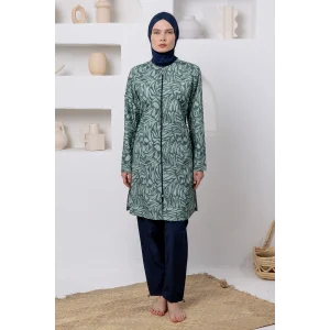 Rozamay 3508 Rayn Paraşüt Uzun Kollu Tesettür Mayo