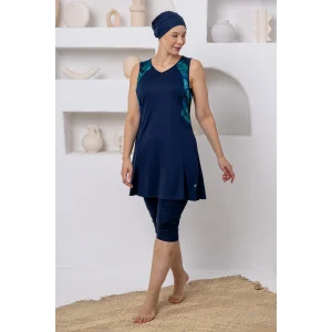 Rozamay 3806 Elowen Likralı Kolsuz Battal Tesettür Mayo