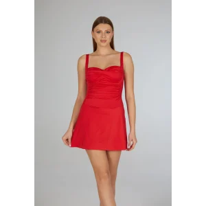 Estiva 2568-615 Kadın Elbiseli Drapeli Mayo