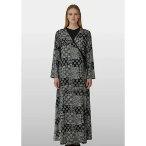 Estiva 25247 Kadın Likra Viskon Uzun Kol Bağlamalı Gecelik