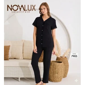Noyalux 7905 Kadın Önden Dügmeli Pijama Takımı