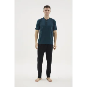Kocabey KKT-26153 Erkek Midi Yaka Pijama Takımı