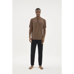 Kocabey KKT-26153 Erkek Midi Yaka Pijama Takımı