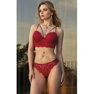 Nurteks 4330 Desteksiz Dantelli Sütyen Takım