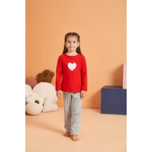 Pjs 28063 Çocuk Sıfır Yaka Pijama Takımı