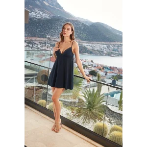 Aqua 26634 Kadın İp Askılı Dantelli Kısa Gecelik