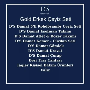 DS Damat 23 Parça Gold Erkek Çeyiz Seti Paketi
