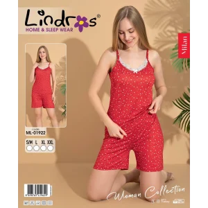 Lindros ML-01922 Kadın İp Askılı Şort Takım