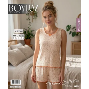 Boyraz PT-01706 Kadın Pointella Şortlu Takım