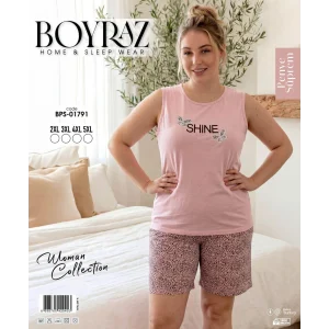 Boyraz BPS-01791 Kadın Battal Şortlu Takım
