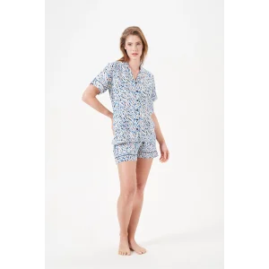 PJS 29012 Kadın Düğmeli Şort Takım