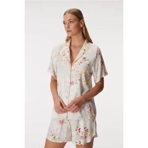 Anıl 11355 Kadın Kısa Kol Gömlek ve Şort Takım