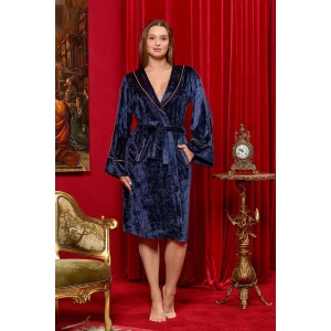 Aqua 25084 Şal Yaka Uzun Kol Kadife Sabahlık