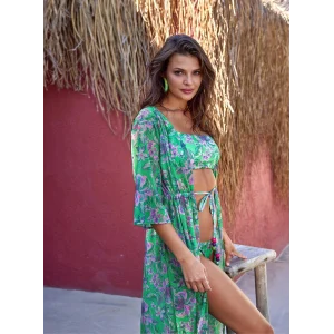 Argento 2106-3014 Kadın Önü Açık Uzun Kaftan