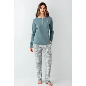 Arnetta 3406-X Kadın Battal Uzun Kol Pijama Takım