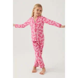 Barbie 1767-G Kız Çocuk Garson Gömlek Pijama Takımı
