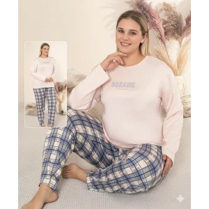 Boyraz 0165 Kadın Sandy Battal Uzun Kol Pijama Takımı